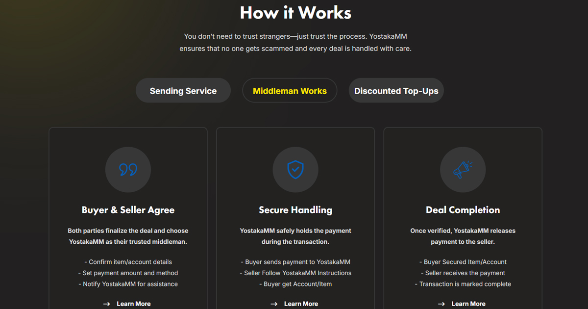 How YostakaMM Middleman Works | Secure Account Trading Guide